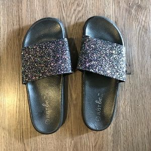 Glittered slides